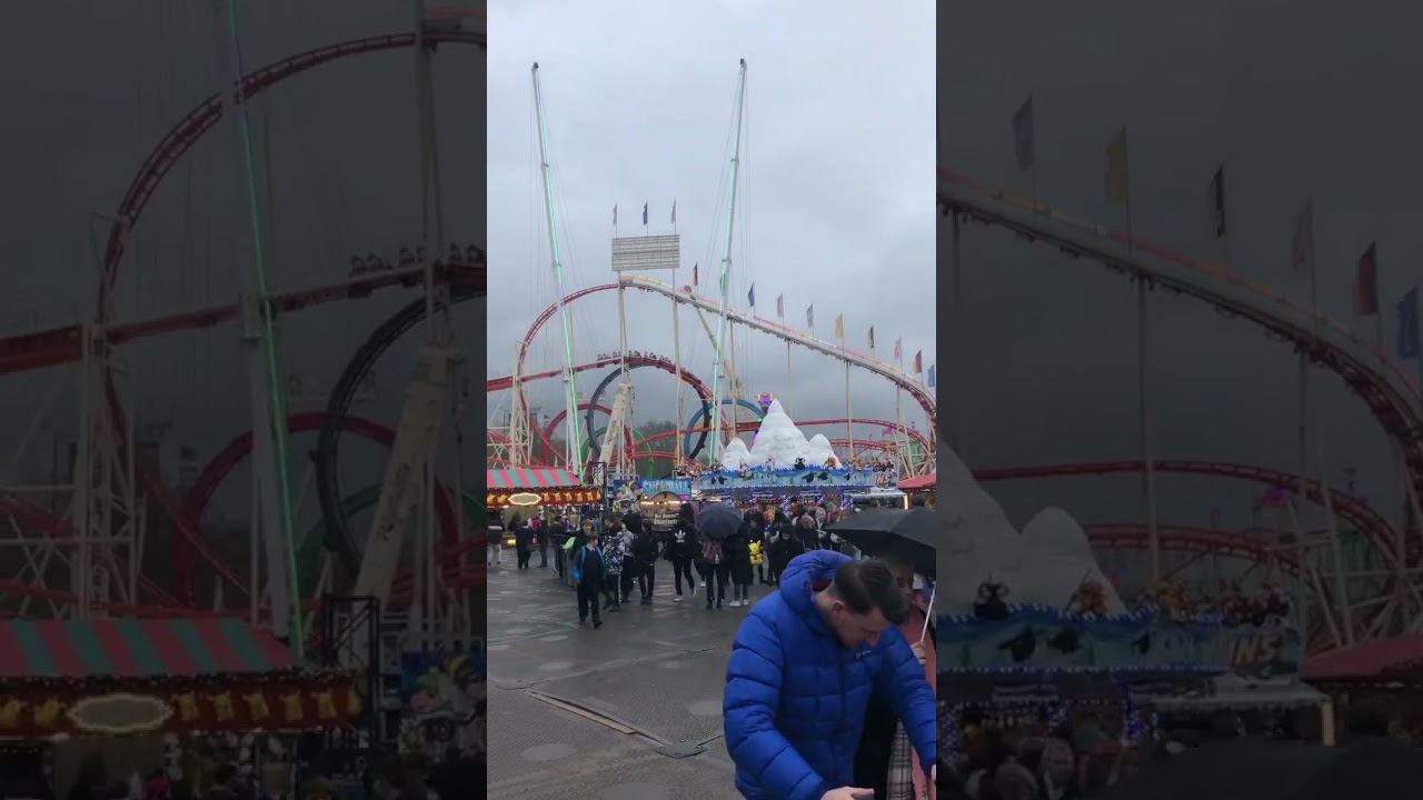 Take a walk through Hyde Park, London in winter! | Pop-Up theme park/Fair!