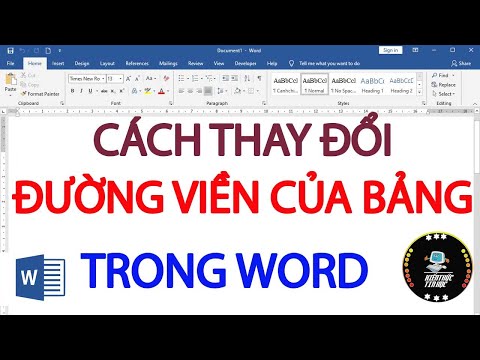 Cách thay đổi đường viền cho bảng trong word