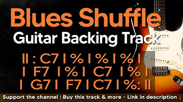 Blues Shuffle Guitar Backing Track Jam in C