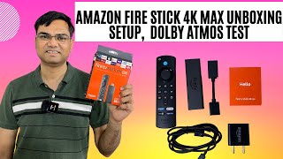 (HI) Amazon fire tv stick 4k max unboxing and setup and testing dolby atmos features with soundbar