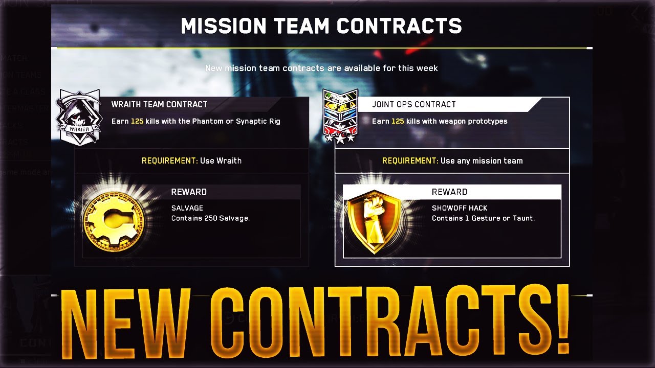 NEW CONTRACTS ADDED to INFINITE WARFARE! (EASY SALVAGE UNLOCK!)