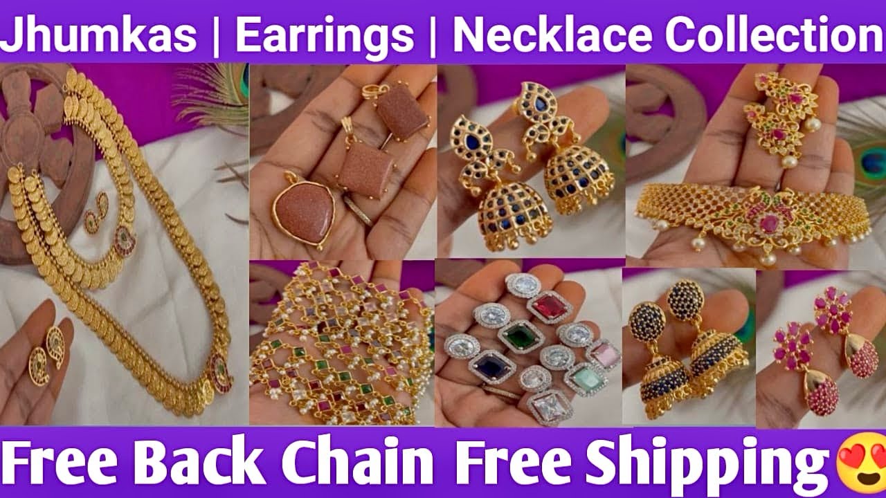 Jhumkas | Earrings | Necklace Collection | Free Shipping #wholesale #trending #tlobjewels 