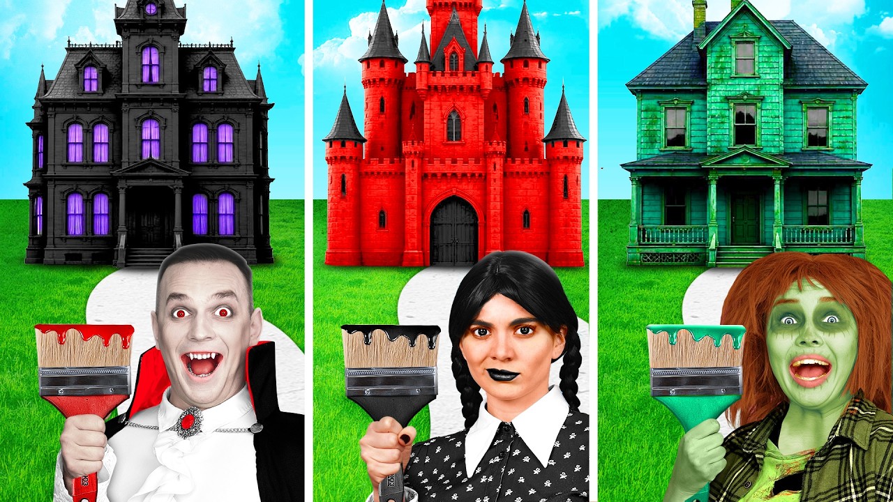 One Colored House Challenge | Cool Creative Hacks by BaRaDa Challenge
