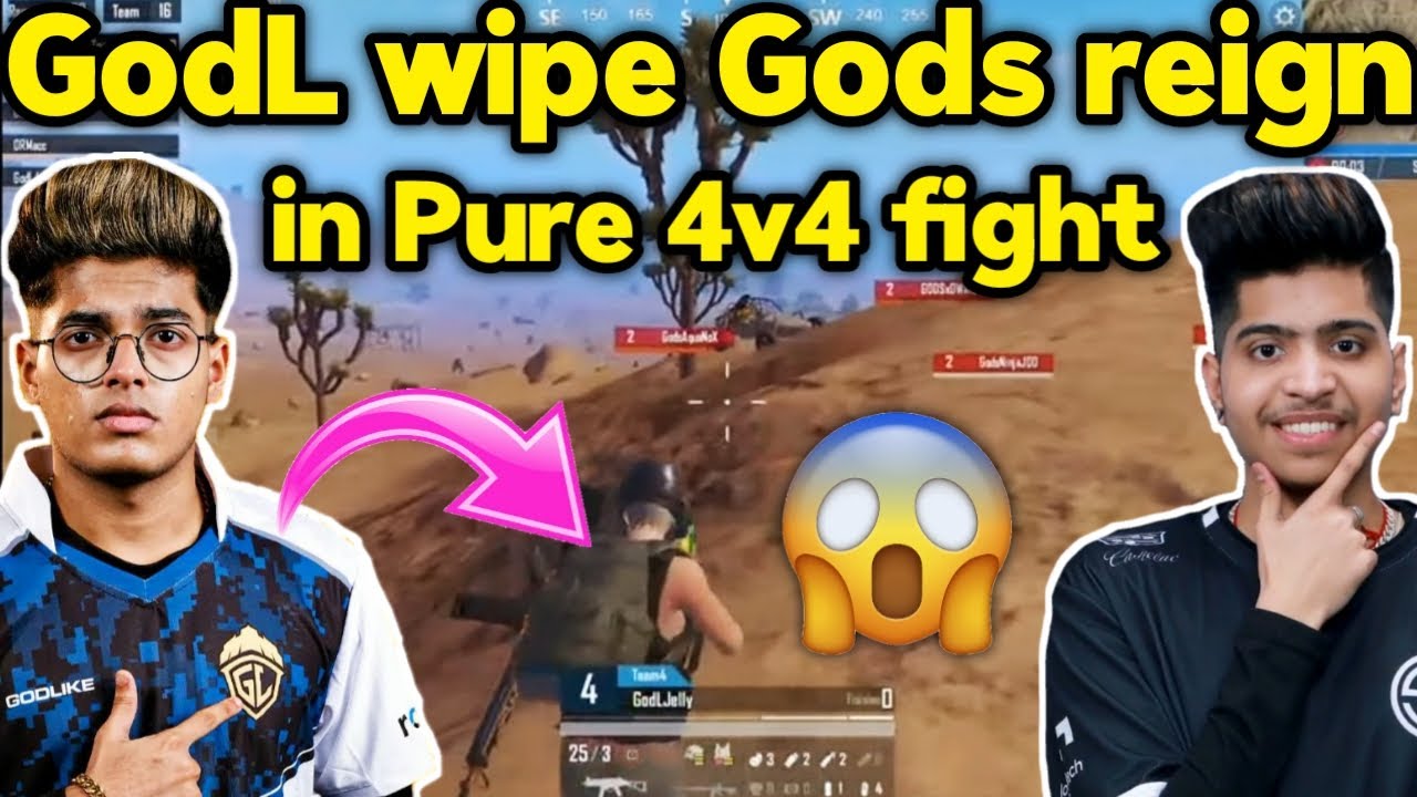 Godlike wipe Gods reign in pure 4v4 fight 😲 Aditya 1v2 Ninja Aquanox 🔥 ...