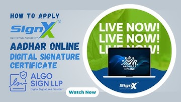 SignX New Model Aadhar Online OTP Based DSC Apply Process || Without XML ||