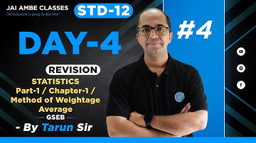 REVISION | DAY-4 | STD-12 | DAILY STATISTICS | PART-1 | CH-1 | INDEX NUMBER | By, Tarun Makhija |