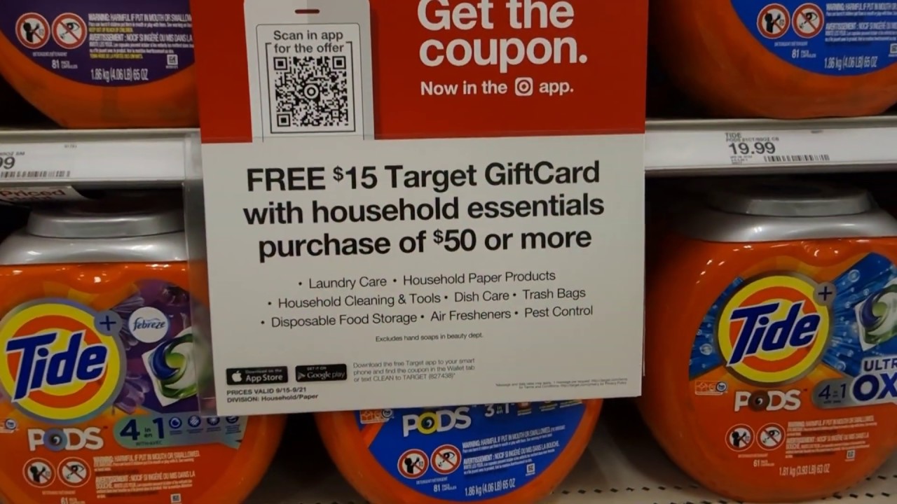 Target $15 Gift Card When You Spend $50