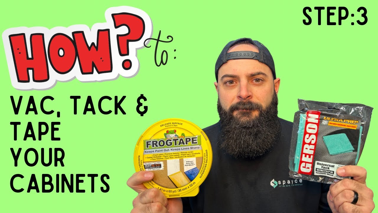 Step: 3 How To: Vac, Tack & Tape Your Cabinets