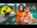 Lucas and Marcus! We CAUGHT The Creepy Man In Our Pool