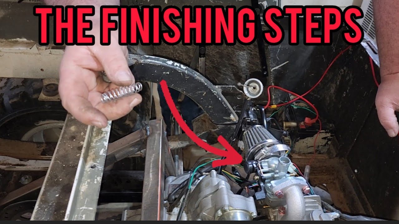 125cc electric to gas golf cart build part 9 ( let's get it done