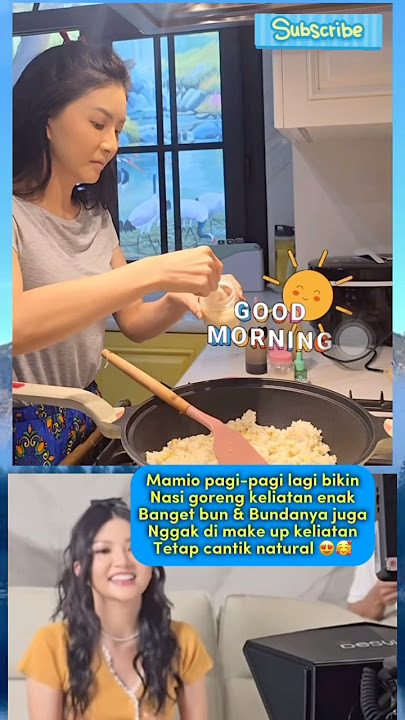 Mamio lagi masak nasi goreng, nanti bikinin buat Papio ya‼️🤤😍#sarwendah #sargio
