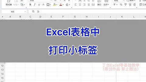 Excel表格中打印小标签。#wps #小白学习excel #办公技巧 #电脑