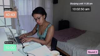 Morning STUDY WITH ME  rainsounds lawstudent brisbane australia