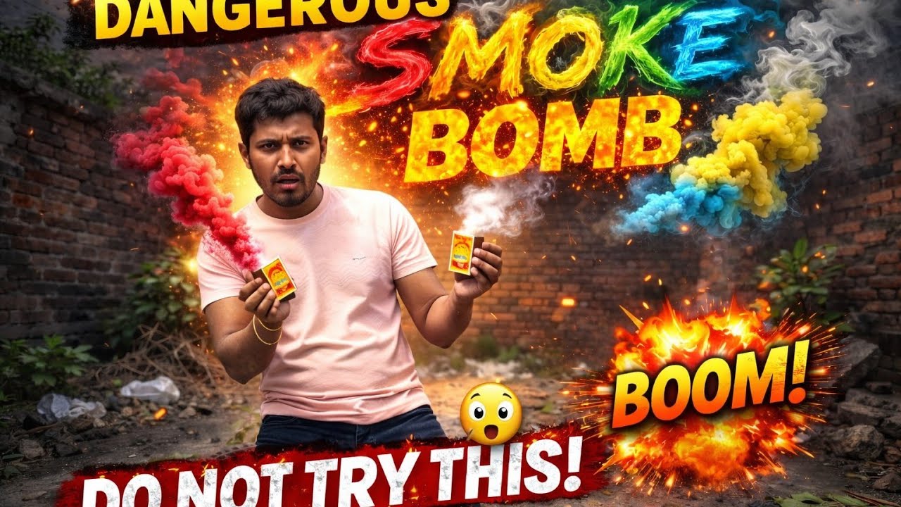 This Smoke Bomb Challenge Went Wrong!Matchbox  😳🔥। Color Smoke Experiment