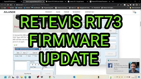 RETEVIS RT-73/DB25 Firmware Update Process - Links Info