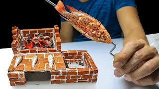 How to make Mini Oven from Mini Bricks - Mini Fish Grill