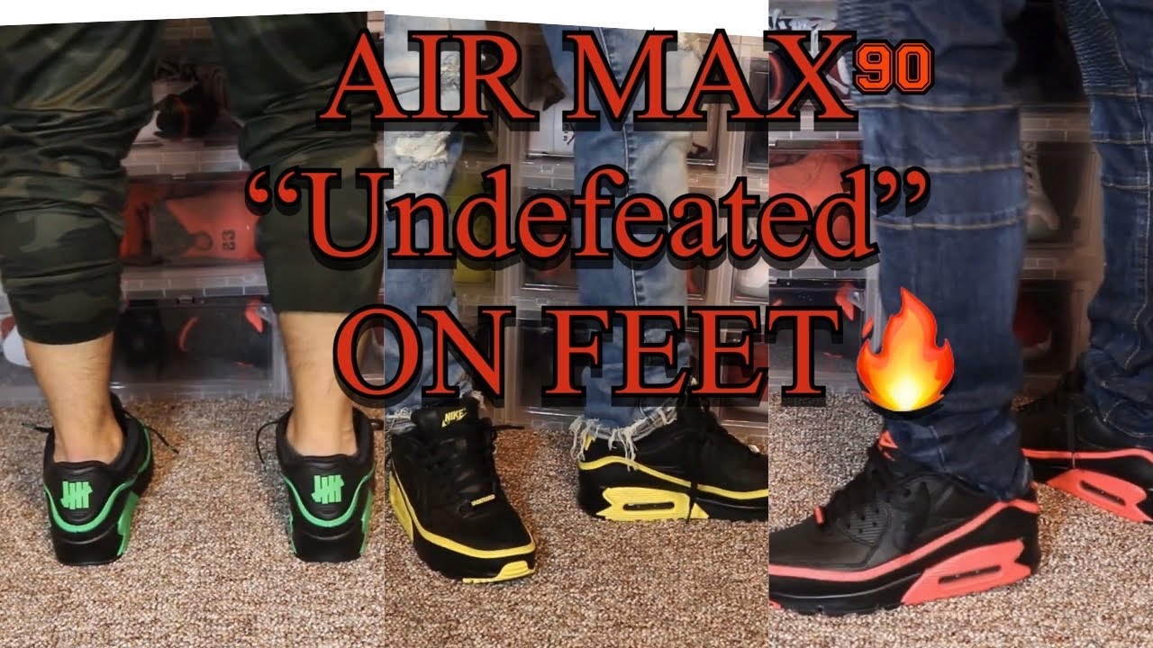 air max 90 undefeated black solar red