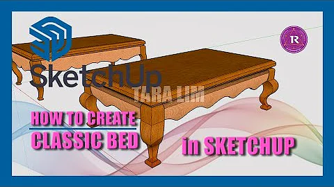 How to create Classic bed in sketchup | 09