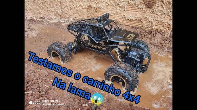 Carrinho Controle Remoto 4x4 Monster Truck Rock Crawler + bateria extra off  road