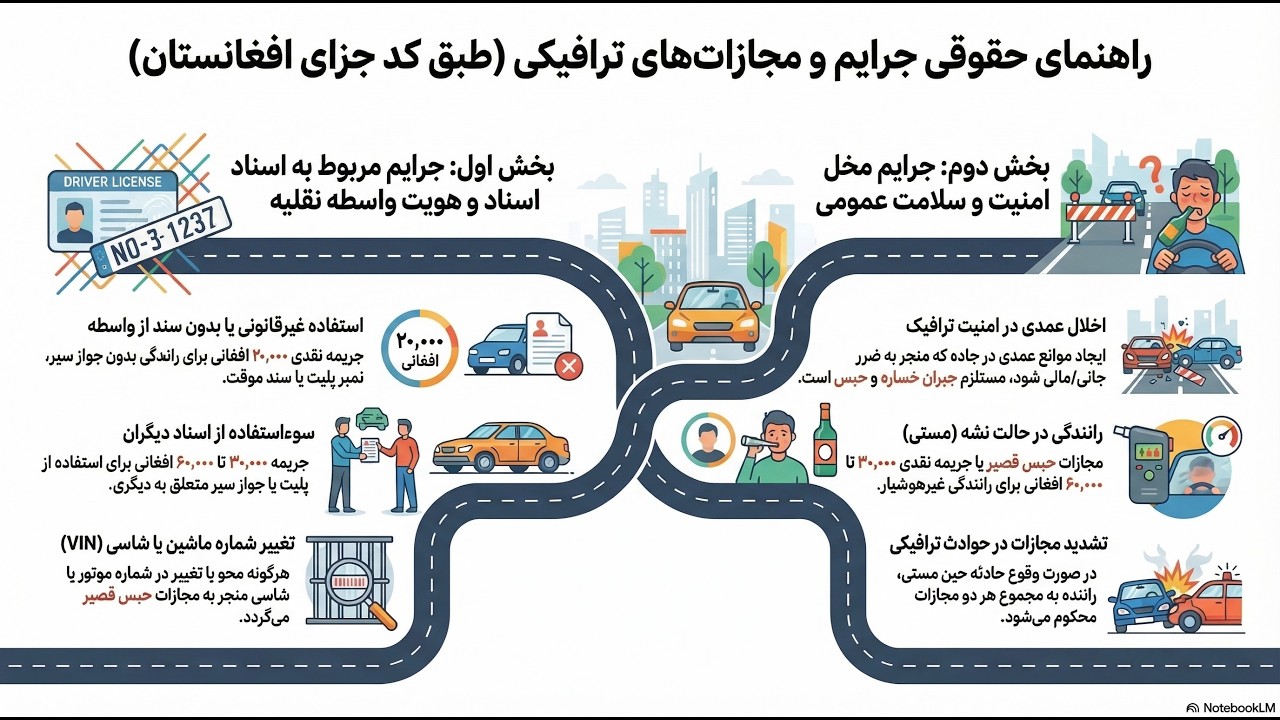 قوانین ترافیکی  فراتر از جریمه(استفاده از وسایط نقلیه بدون مدارک قانونی چه پیامد جزایی دارد؟)
