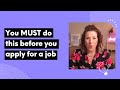 The #1 thing you MUST do before you apply for a job | Job Search Strategy (Part 1/5)