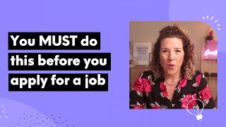 The #1 thing you MUST do before you apply for a job | Job Search Strategy (Part 1/5)