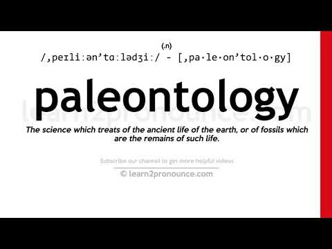 Pronunciation of Paleontology | Definition of Paleontology