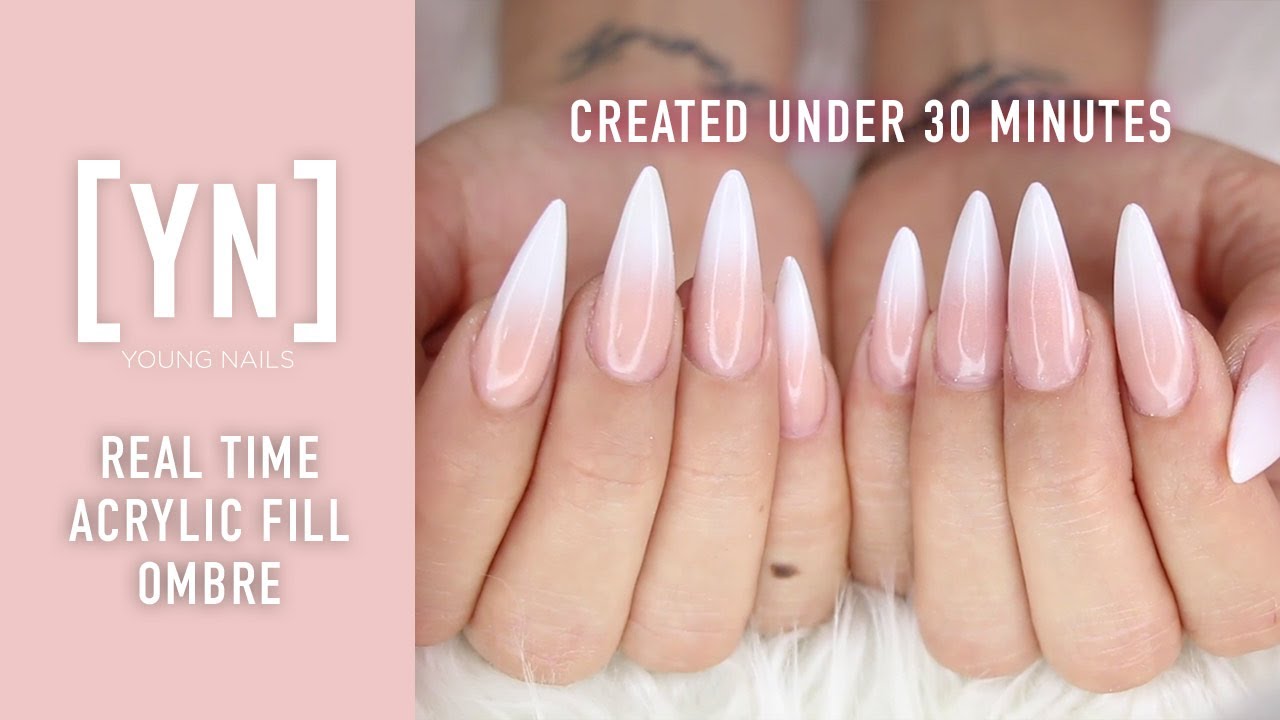 Real Time - Acrylic Fill Ombre - Done In Under 30 Minutes - YouTube