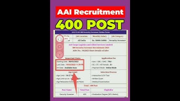 AAI Recruitment 2023 🔥 #aai #shorts #tiktok