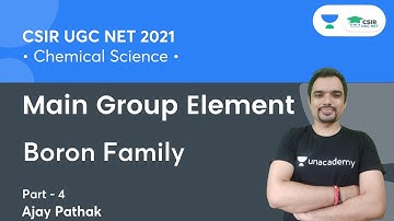 Boron Family | Main Group Element | CSIR NET 2021 | GATE | IIT JAM | By Ajay Pathak