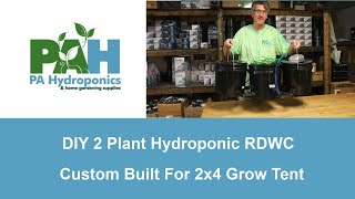 DIY 2 Plant Hydroponic RDWC Custom Built For 2x4 Grow Tent