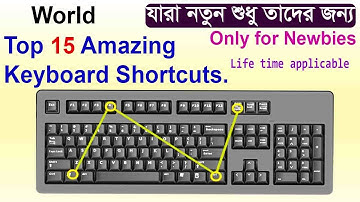 Top 15 Amazing Keyboard Shortcuts You Must Know. ১৫টি বিশ্বসেরা অজানা কীবোর্ড-শর্টকাট  ।