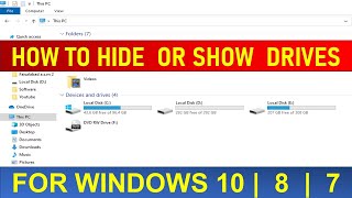 How To Hide Disk Drive In Windows 10, Hideshow Disk Partitions