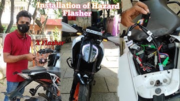 Installation of Hazard Flasher || In KTM Duke 390 || | X Flasher |✨🖤