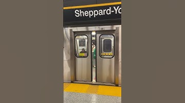 Toronto TTC Line 1 Subway Trains at Sheppard-Yonge Station 10/3/2025