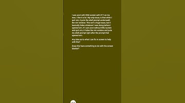 GNU Screen - Removing vim window after quit #shorts
