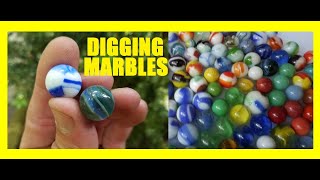 Digging Vintage Marbles In A Dump - Bottle Digging - Antiques - Treasure Hunting - Trash Picking -