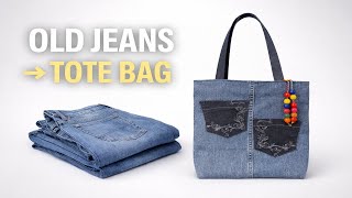 Stop Buying Tote Bags and Make This Instead (Denim Tote Bag)