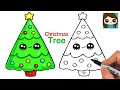How To Draw A SUPER EASY Christmas Tree 
