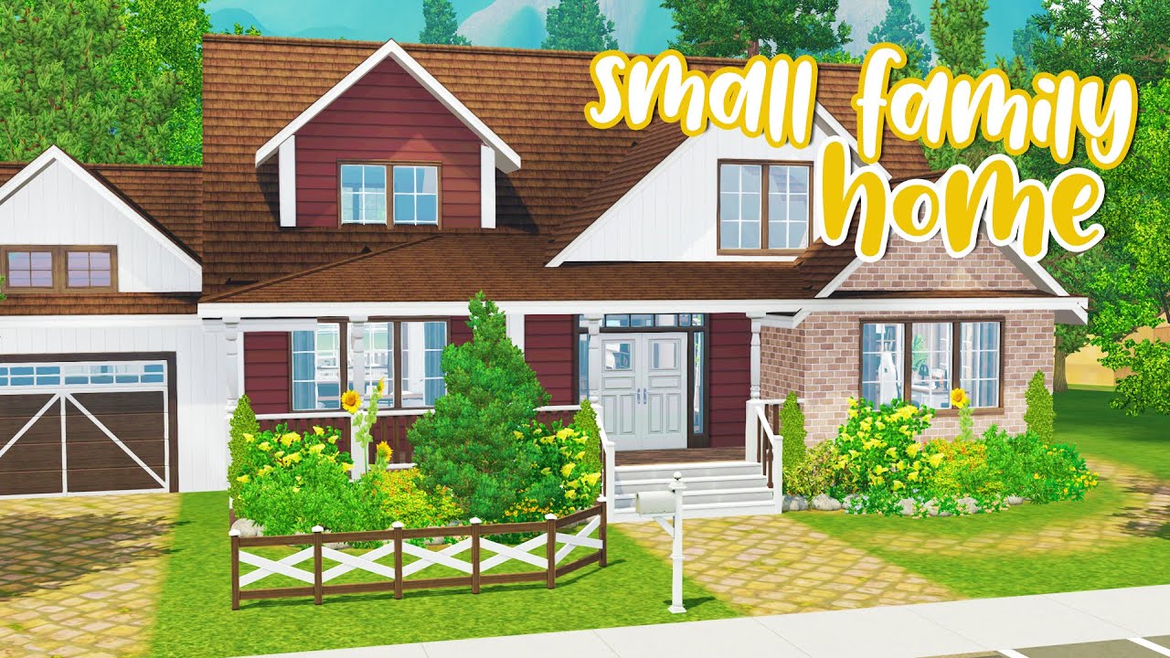 SMALL FAMILY HOME 🤍 the sims 3 speed build YouTube