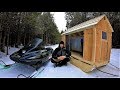 Snowmobile Camper / Winter Sled Shelter / Log Cabin Update- Ep 11.3