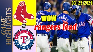 Boston Red Sox vs Texas Rangers Today Highlights (3\/25\/24) | MLB Highlights