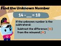 Finding the unknown number - 1st Grade Math (1.OA.8)