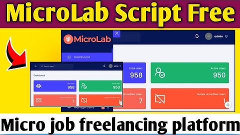MicroLab Micro Job Freelancing platform Website Create Free || Earn Money Online || Micro Lab Script