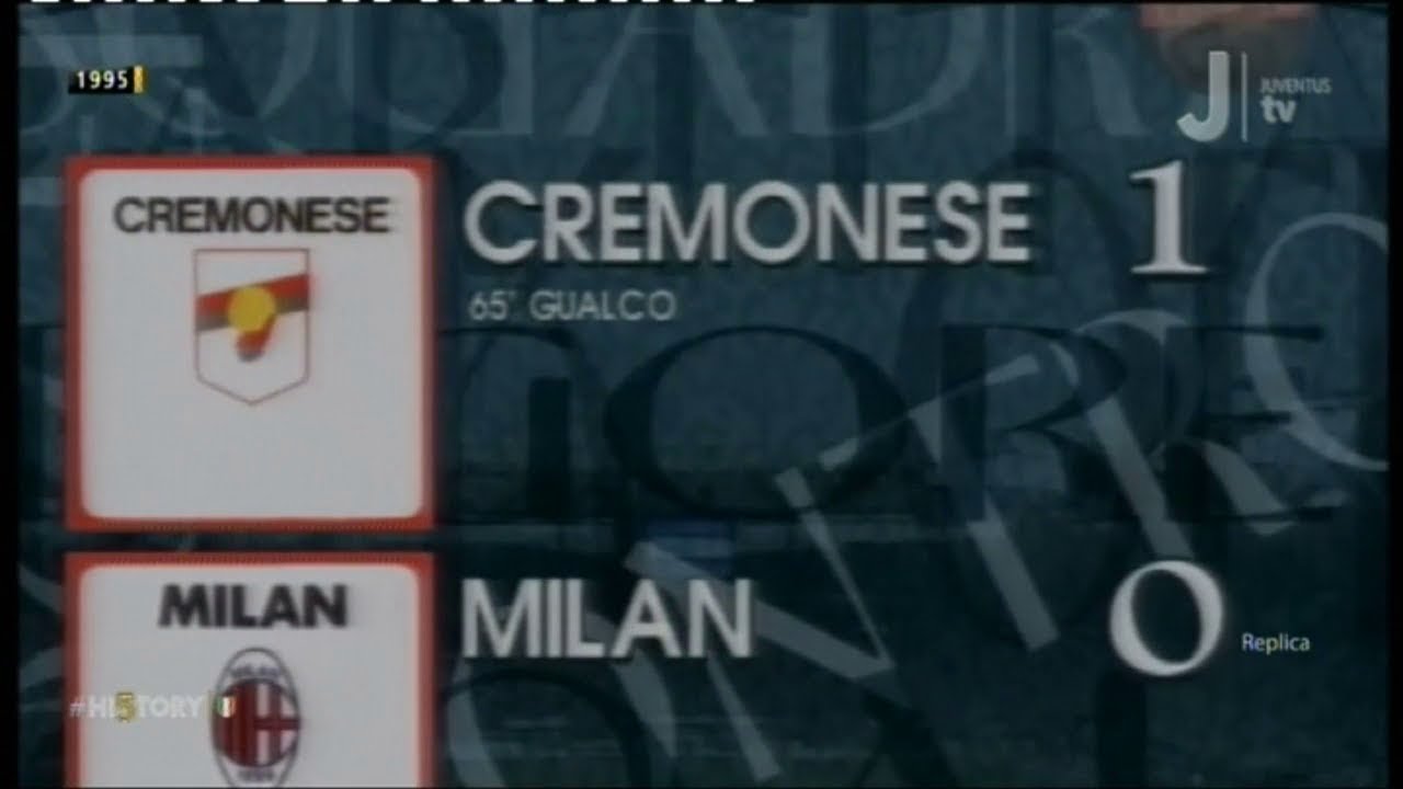1994-95 (4a - 25-09-1994) Cremonese-Milan 1-0 [Gualco] Servizio D.S.Rai-JTV