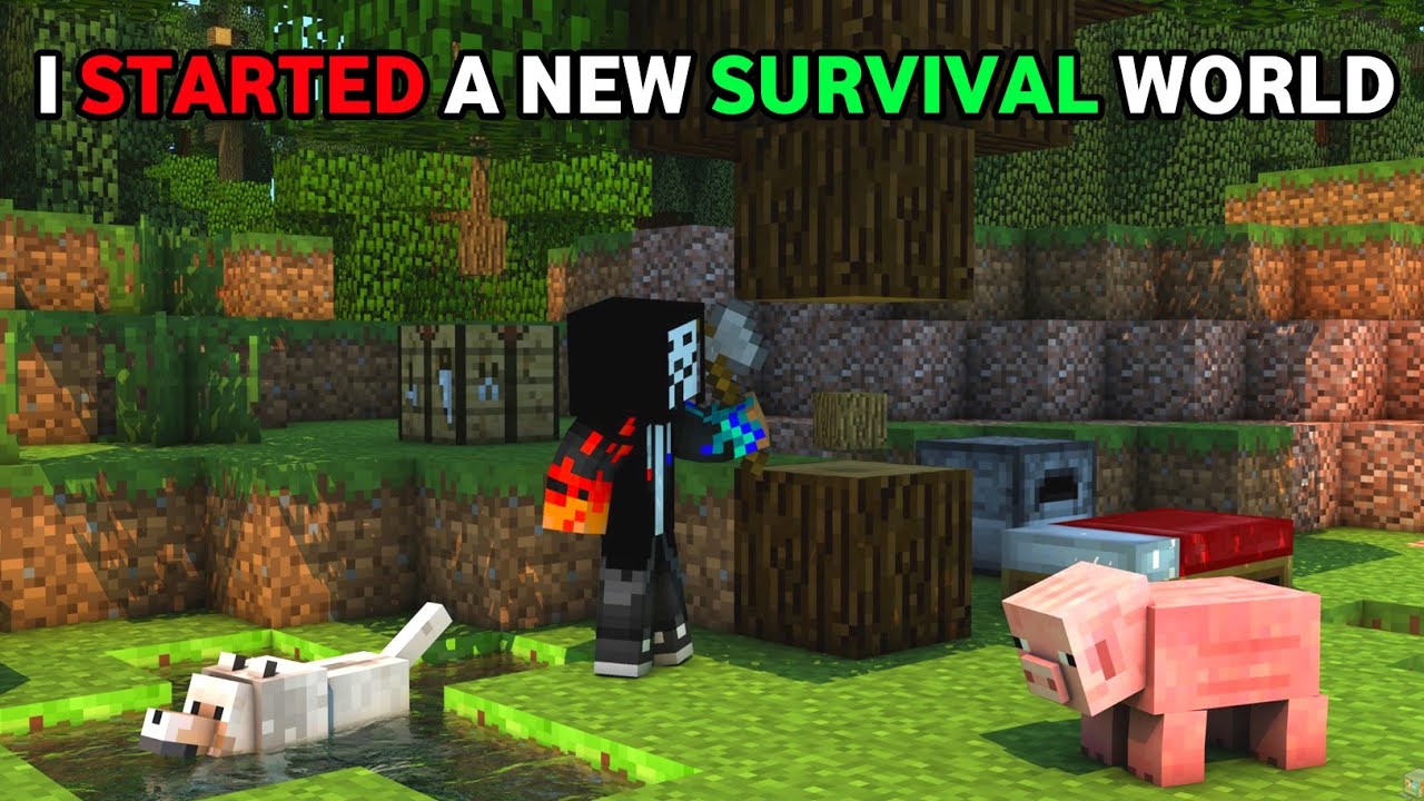 i started a new survival world | minecraft survival series episode 1 ...