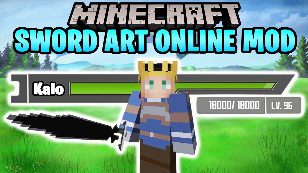 Sword Art Online Mod 1 7 10 Minecraft Mod Review En Espanol Espadas Interfaz Niveles Stats Youtube