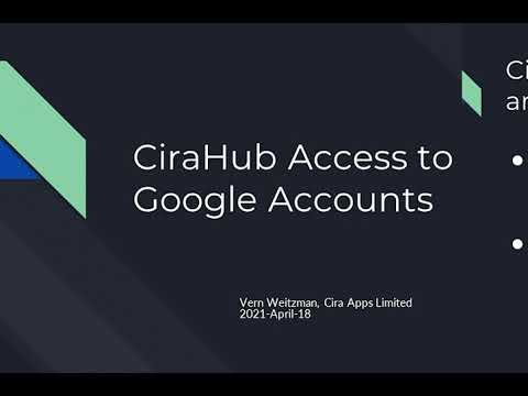 Granting Consent to CiraHub to access your Google Account