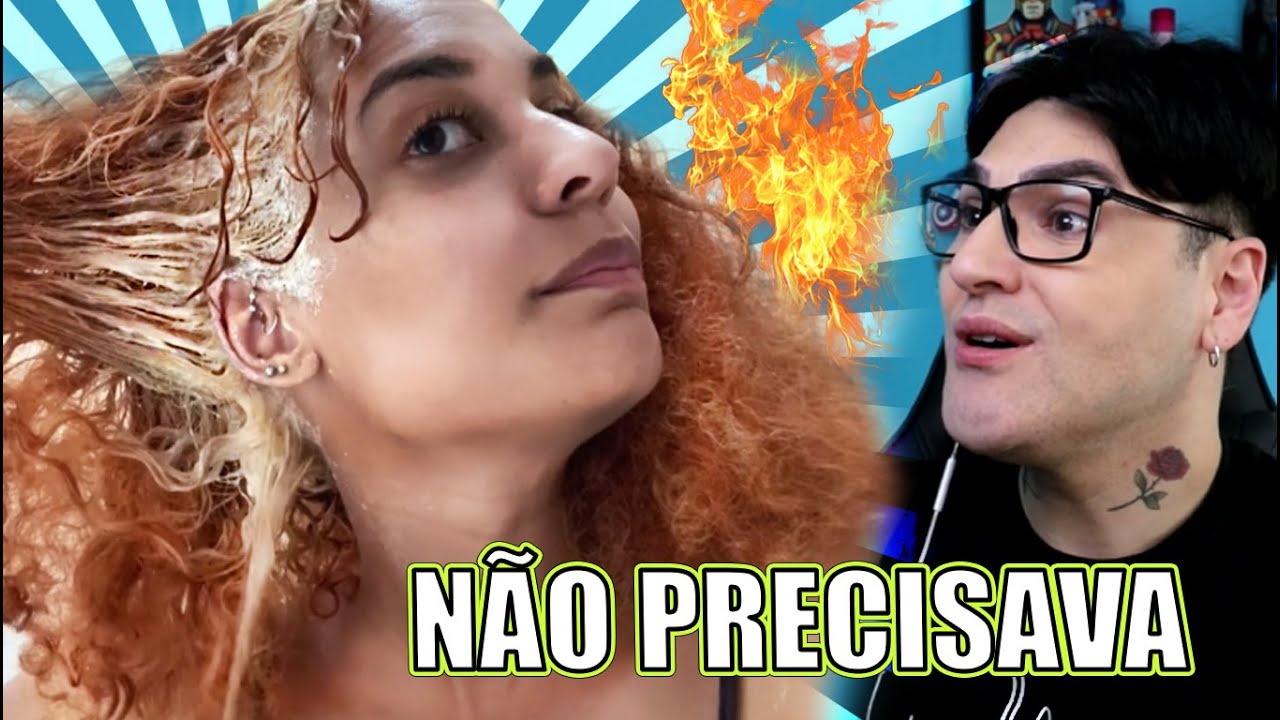CACHEADA DESCOLORINDO PARA FICAR RUIVA 🚨 ERROU NO TEMPO DE PAUSA