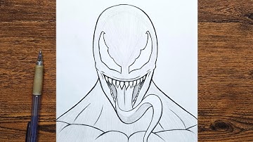 How to draw Venom step by step | Venom The Last Dance | easy drawing tutorial
